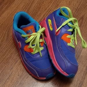 RARE Vintage Toddler 90s Colorblock Lace Up Nike Air Max Unisex Sneakers Shoes